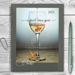 Funny Ocean Design Wine Year Planner