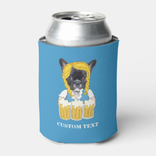 Funny Octoberfest French Bulldog Beer Lover Custom Can Cooler