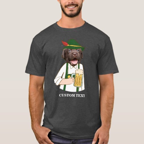 Funny Octoberfest Labrador Dog Beer Lover Custom T_Shirt
