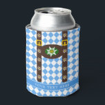 Funny Octoberfest Lederhosen Suspenders Beer  Can Cooler<br><div class="desc">Funny Octoberfest Lederhosen Suspenders Beer Can Cooler</div>