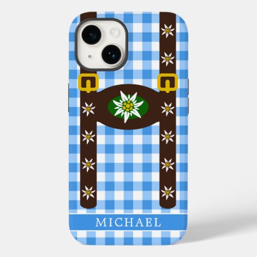 Funny Octoberfest Lederhosen Suspenders  Case_Mate iPhone 14 Case