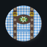 Funny Octoberfest Lederhosen Suspenders  Paper Plates<br><div class="desc">Funny Octoberfest Lederhosen Suspenders Paper Plate</div>