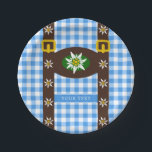 Funny Octoberfest Lederhosen Suspenders  Paper Plates<br><div class="desc">Funny Octoberfest Lederhosen Suspenders Paper Plate</div>