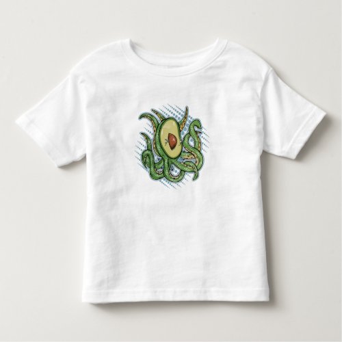 Funny Octopus Avocado Toddler T_shirt