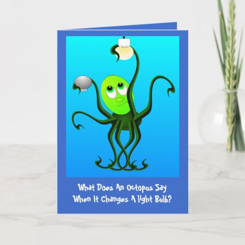 Funny Octopus Birthday Card