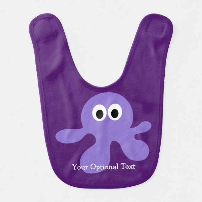 Funny Octopus custom baby bib (Front)