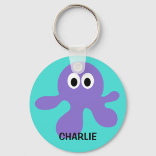 Funny Octopus custom key chains