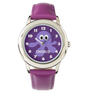 Funny Octopus custom monogram watches