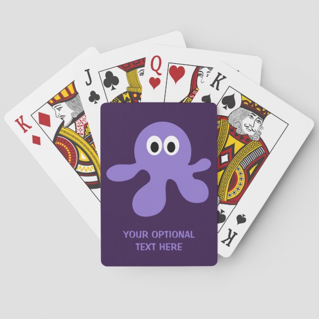 Funny Octopus custom playing cards (Back)