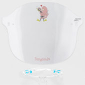 Funny octopus hugs diver cartoon humour face shield (Front w/Glasses)