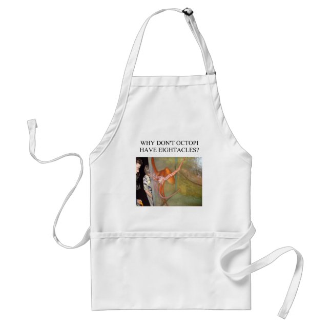 funny octopus joke adult apron (Front)