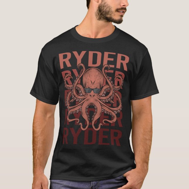 Funny Octopus - Ryder Name T-Shirt (Front)