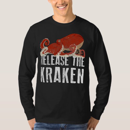 Funny Octopus Shirt Release The Kraken Cool Gift