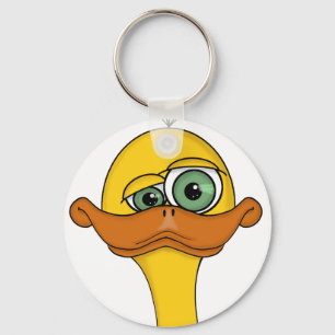 Funny Odd Duck Cartoon Keychain