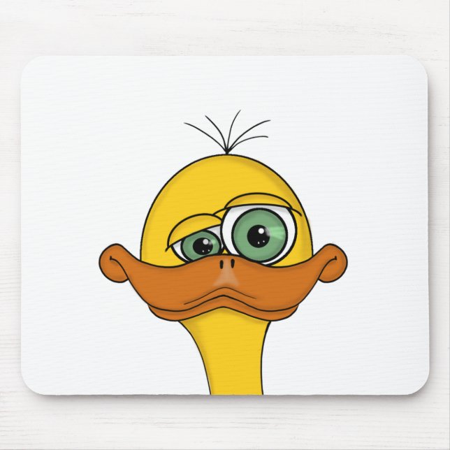 Funny Odd Duck Cartoon Mouse Pad (Front)