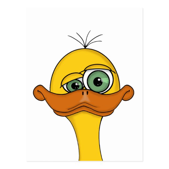 Funny Odd Duck Cartoon Postcard | Zazzle.com