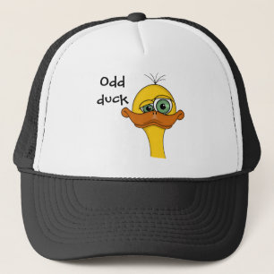 Funny Odd Duck Cartoon Trucker Hat
