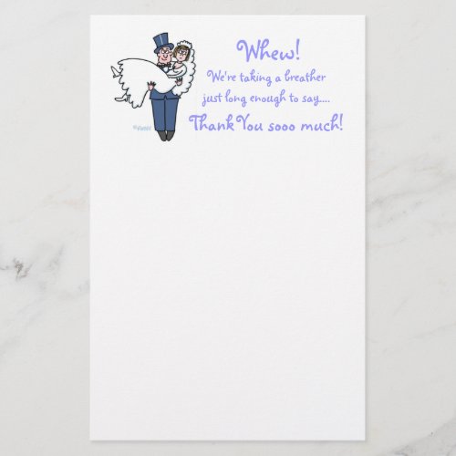 Funny Offbeat Wedding Newlyweds Thank Stationery