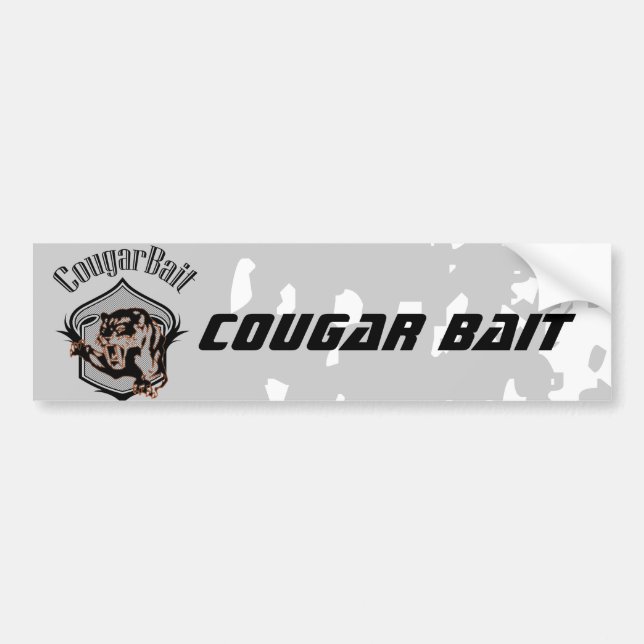 funny offensive novelty humor cougar bait bumper sticker (Front)