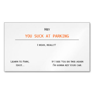 Funny Offensive You Suck At Parking Magnetic Cards