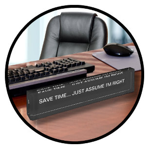 Funny Office Boss Desk Name Plate