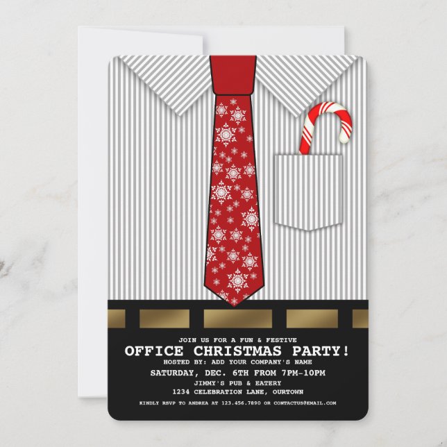 Funny Office Christmas Party Invitation (Front)
