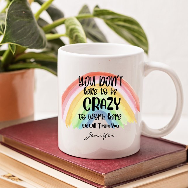 Funny Office Crazy Workplace Personalized Coffee Mug (Creator Uploaded)