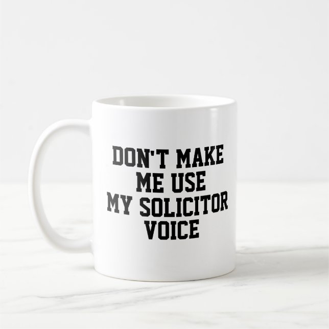Funny Office Custom Personalize Job Sollicitor Coffee Mug (Left)