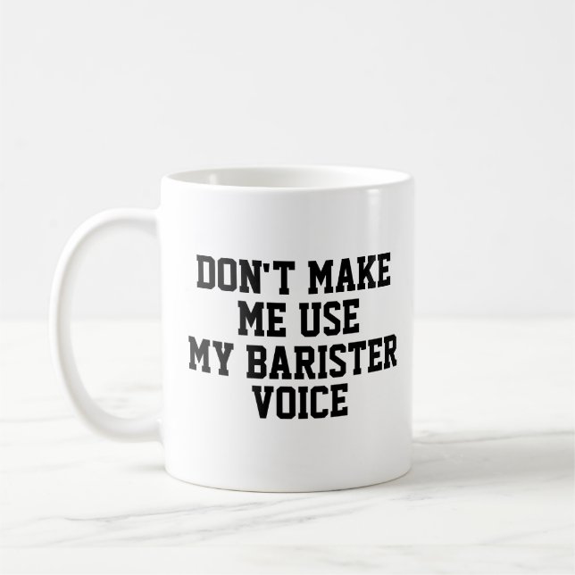 Funny Office Custom Personalize Job Title Barister Coffee Mug (Left)