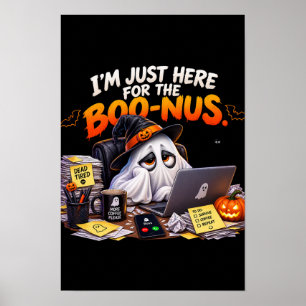 Funny Office Ghost Halloween Poster