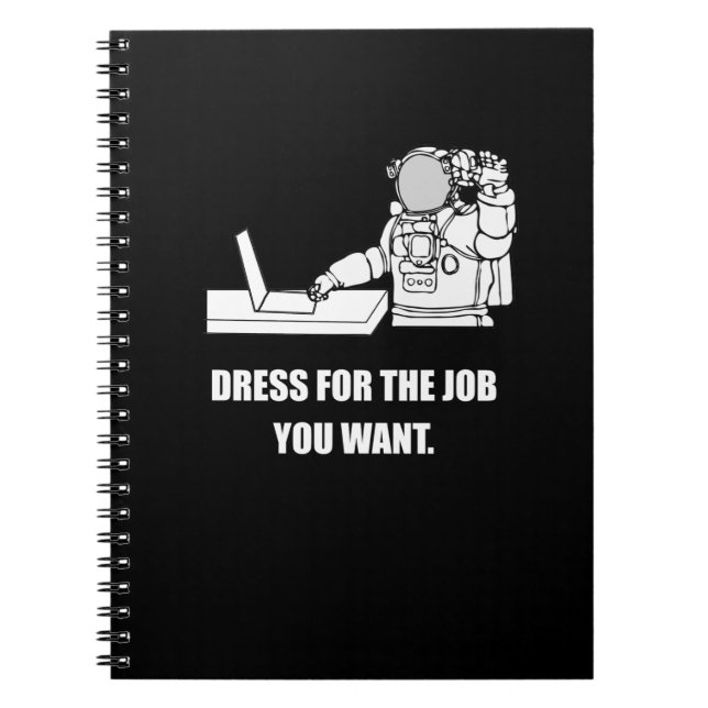 Funny Office Gifts, Nerd Gifts. Astronaut. Humor. Notebook (Front)