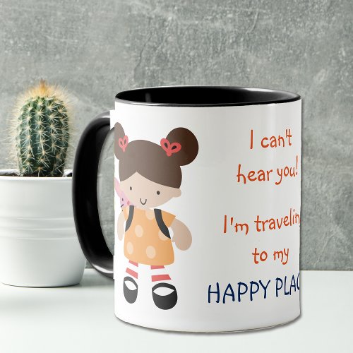 Funny Office Happy Place Backpack Mug