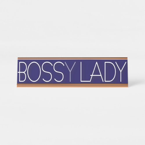 Funny Office Humor Bossy Lady Desk Name Plate