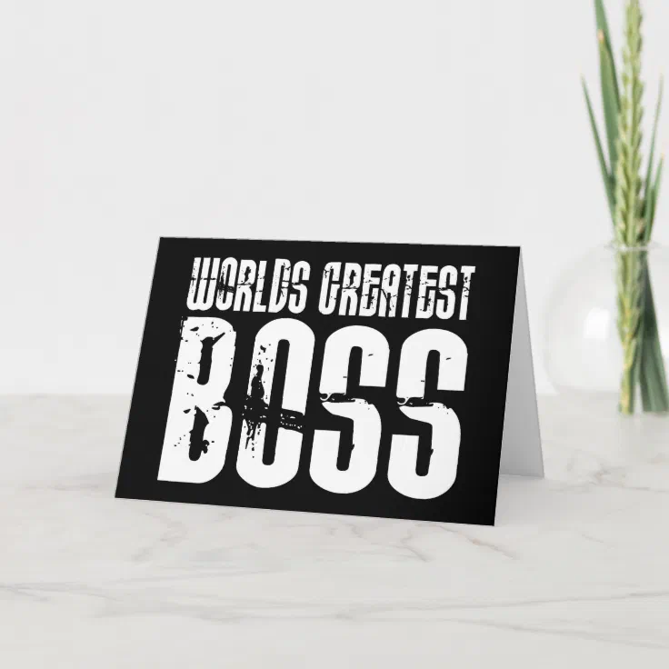 Funny Office Humor Bosses World's Greatest Boss Card Zazzle
