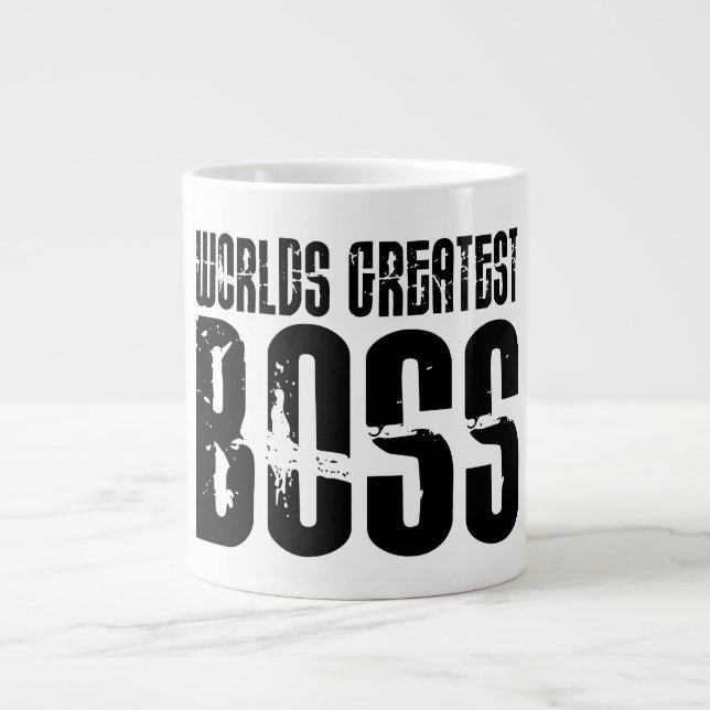 Funny Office Humor Bosses : World's Greatest Boss Large Coffee Mug (Front)