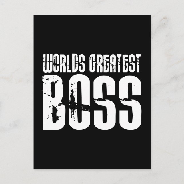Funny Office Humor Bosses : World's Greatest Boss Postcard (Front)