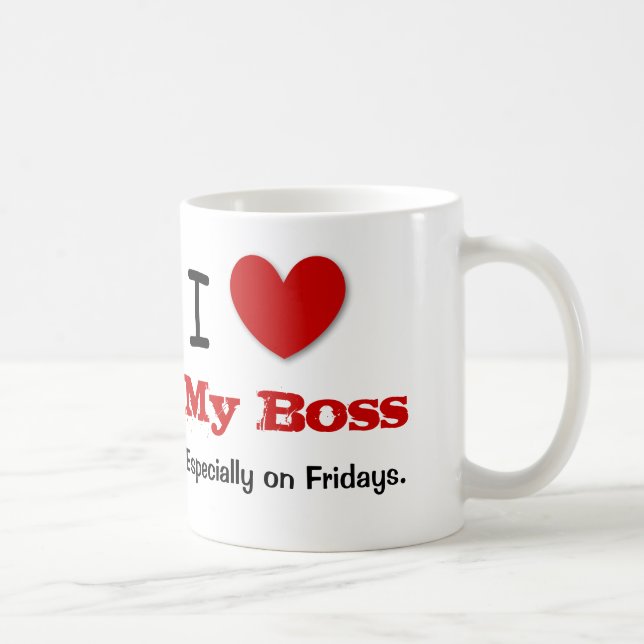 Funny Office Humor I Love MY BOSS V15 Coffee Mug (Right)
