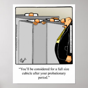 Funny Office Humor Poster "Cubicles"