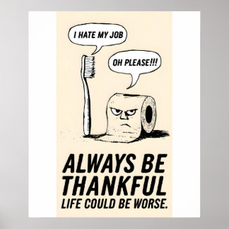 Funny Office Humor: Toothbrush & Toilet Paper Art Poster