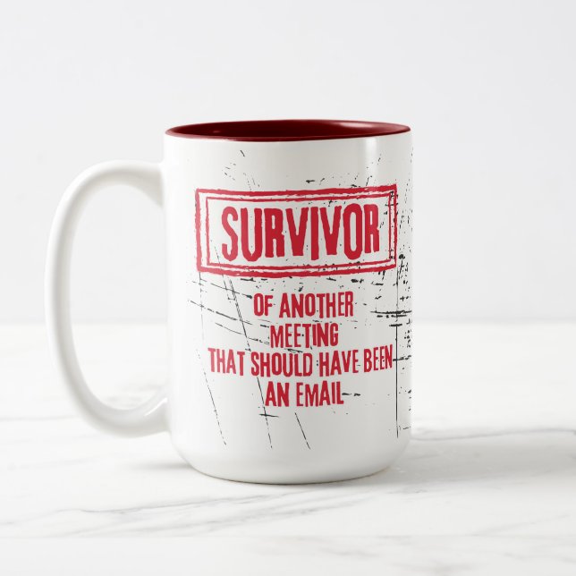 Funny Office Humor Workplace Joke   Two-Tone Coffee Mug (Left)