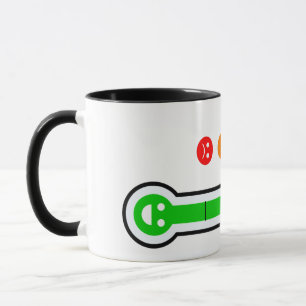 Funny Office Mood Tracker Happiness Meter Emoji  Mug