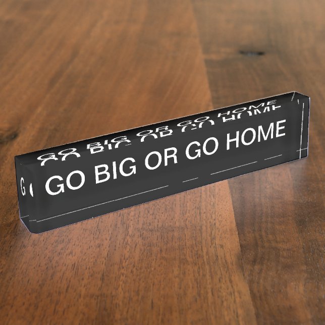 Funny Office Motivational Desk Name Plate (Side)