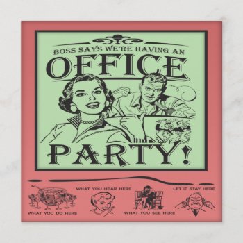 Funny Office Party Invitation by BunnyBoiler at Zazzle
