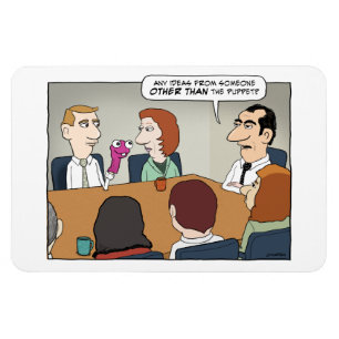 Funny Office Sock Puppet Magnet