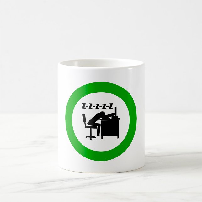 Funny Office Worker Sleeping at Desk  Coffee Mug (Creator Uploaded)