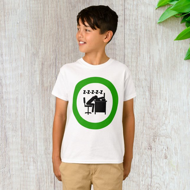 Funny Office Worker Sleeping at Desk  T-Shirt (Creator Uploaded)