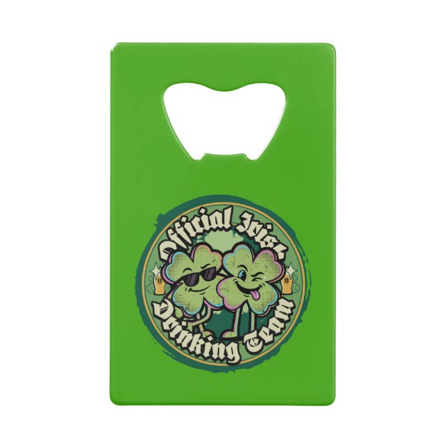 Funny Official Irish Drinking Team Wallet Opener (Front)