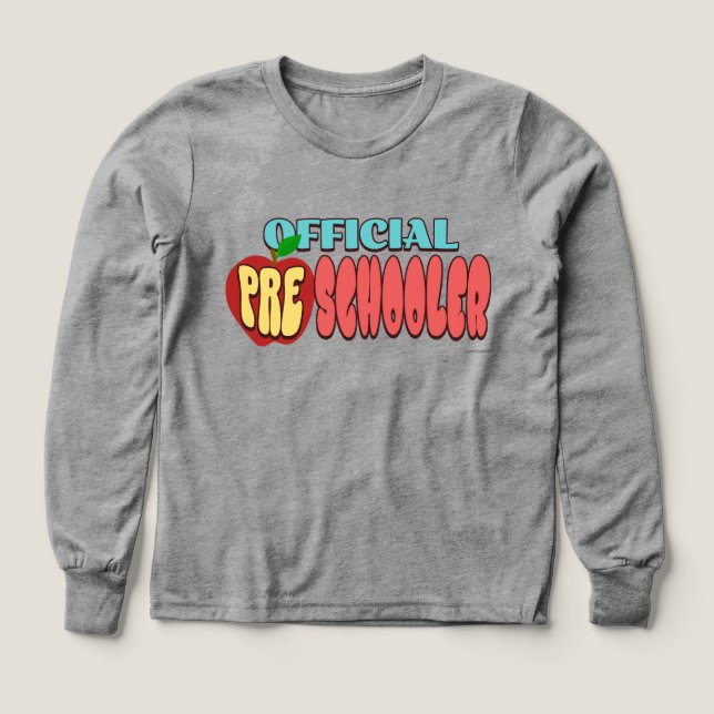 Funny Official Preschooler First Day School design Tri-Blend Shirts (Design Front)