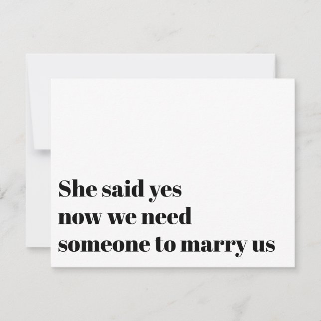 Funny Officiant Proposal Marry Us Invitation (Front)