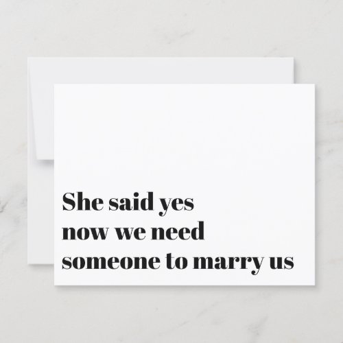 Funny Officiant Proposal Marry Us Invitation